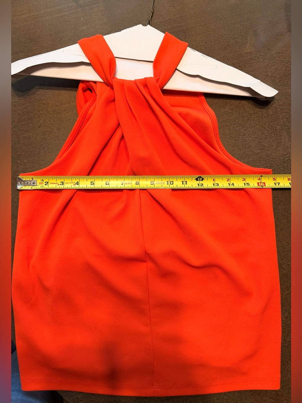 Ann Taylor Orange Twist Neck Halter Top | M - Picture 3 of 8